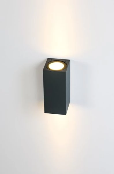 LED Aussen Wandlampe Merkur AW12 spritzwassergeschützt in schwarz