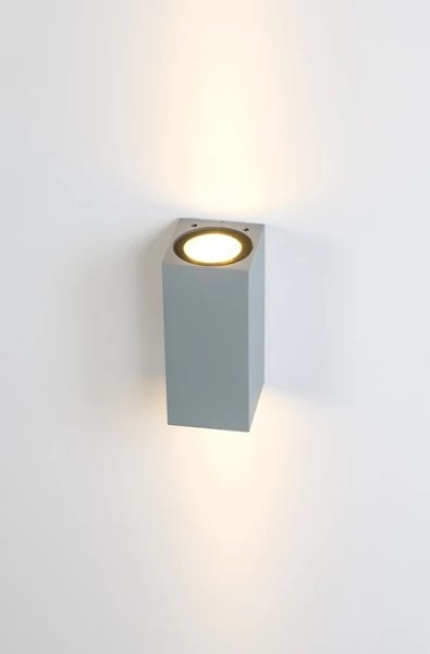 LED Aussen Wandlampe Merkur AW12 spritzwassergeschützt in silber