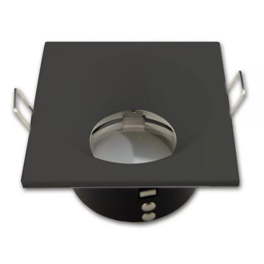 Outdoor recessed spotlight square IP54 black