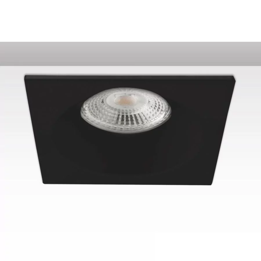 Outdoor recessed spotlight square IP54 black