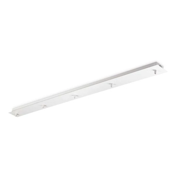 Elongated 5-light lamp canopy in white