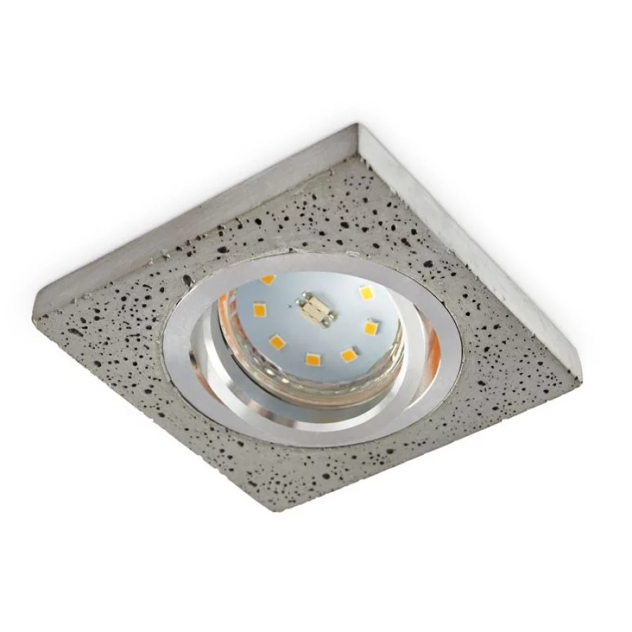 Bari concrete downlight square GU10 silver