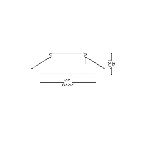 Ideal lux Glas Einbauleuchte Blues Skizze