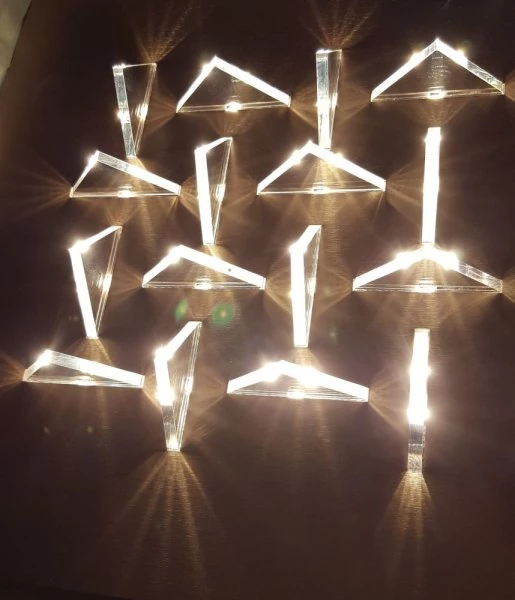 Braga Cristalli LED ceiling lamp PL50 triangular