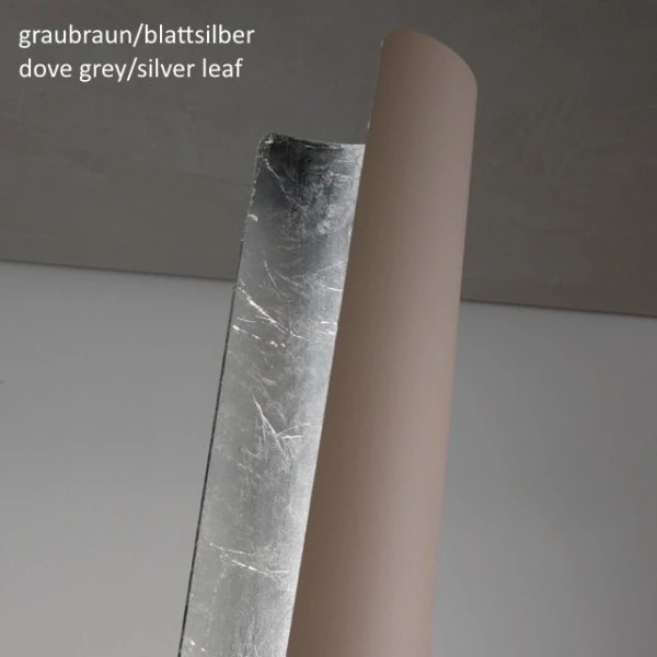 Truciolo Braga Wandlampen graubraun mit blattsilber