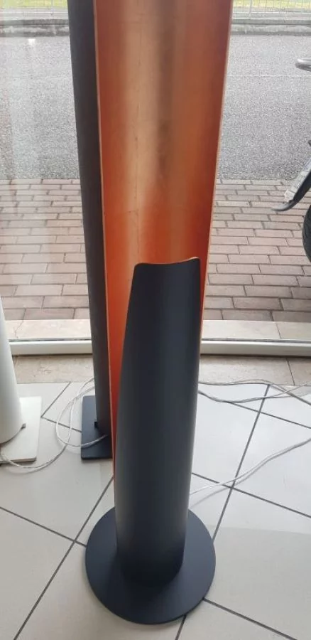 Floor lamp Reed color: exterior black and copper