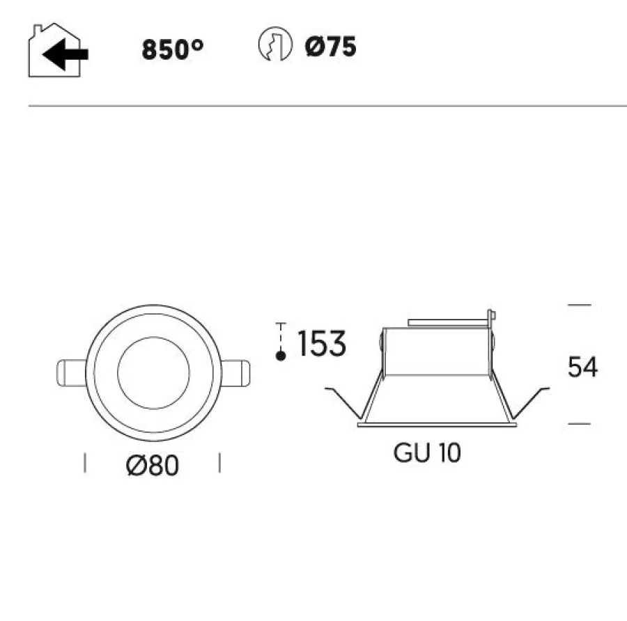 Onok Kono recessed spotlight GU10