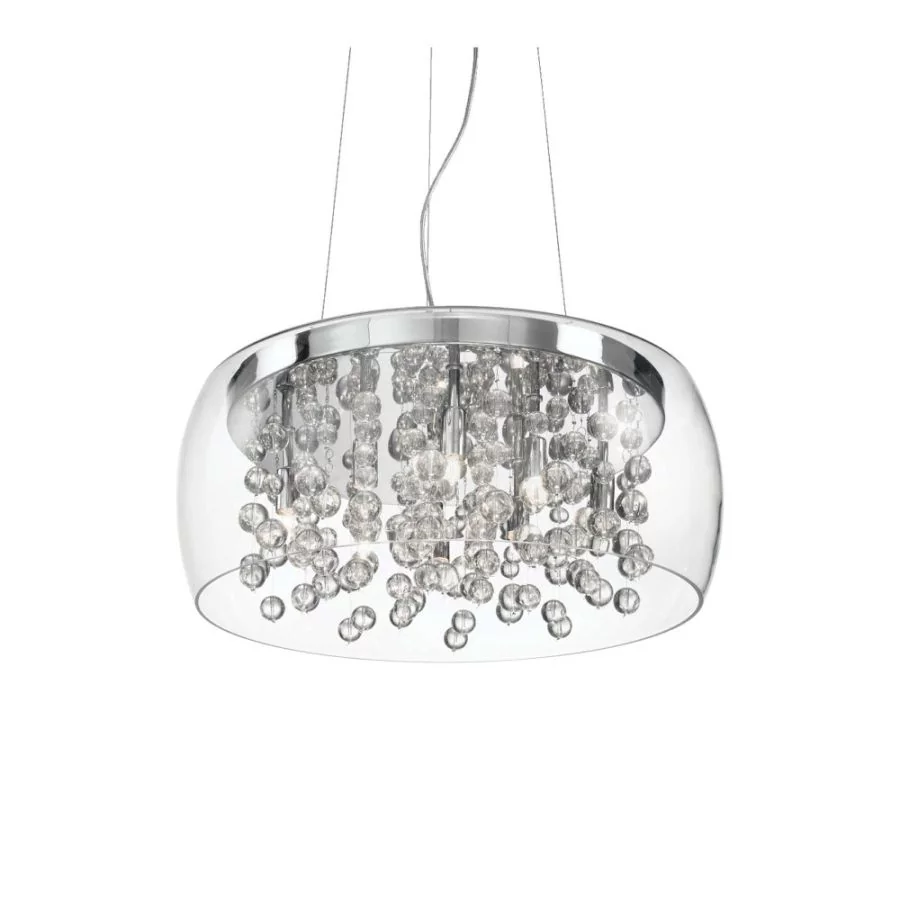 Ideal Lux Audi-80 pendant lamp glass transparent