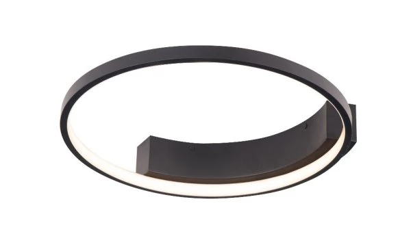 Schwarze Ring Deckenlampe Velvet Ø:40cm