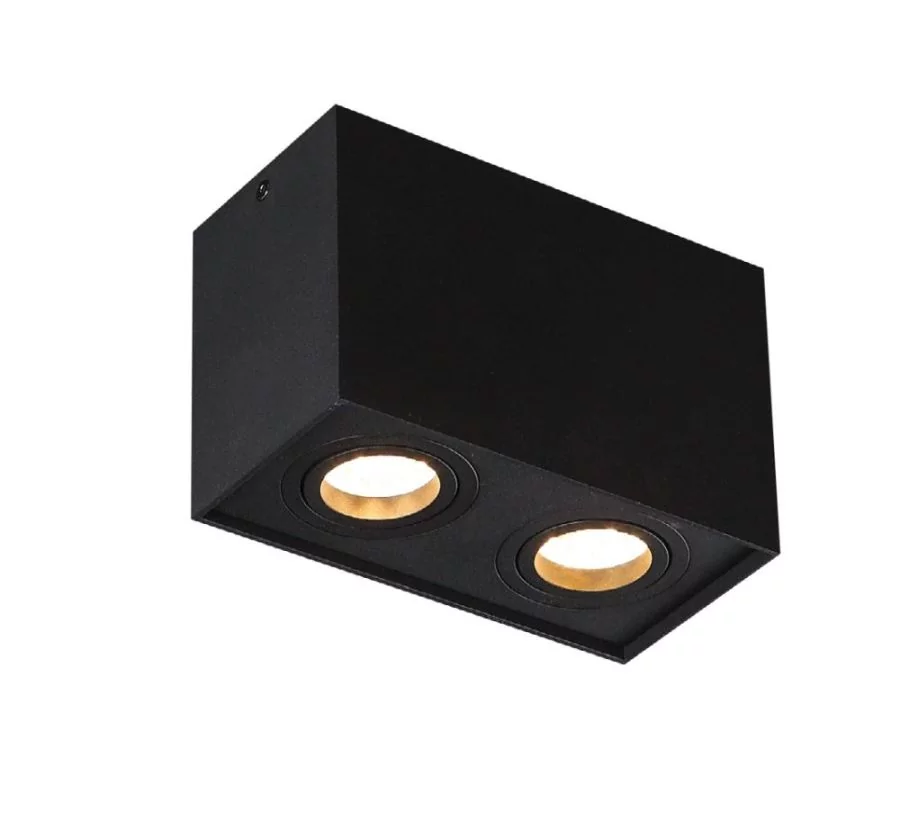 Maxlight Basic Square 2 ceiling spotlight black