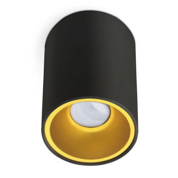 Kivi surface mounted spotlight black gold
