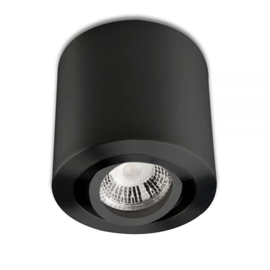 Round ceiling spotlight GU10 black