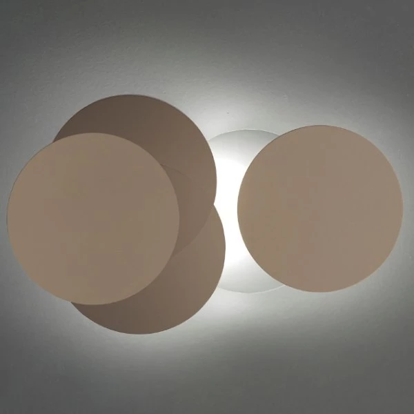 Nuvola wall lamp with rotating discs in dove gray