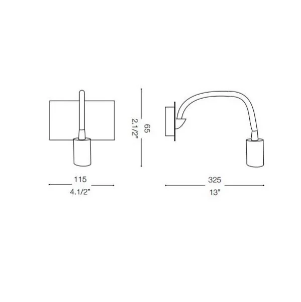 Ideal Lux Dynamo LED wall lamp bronze