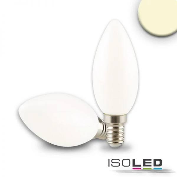 E14 LED candle lamp milky 4W warm white dimmable