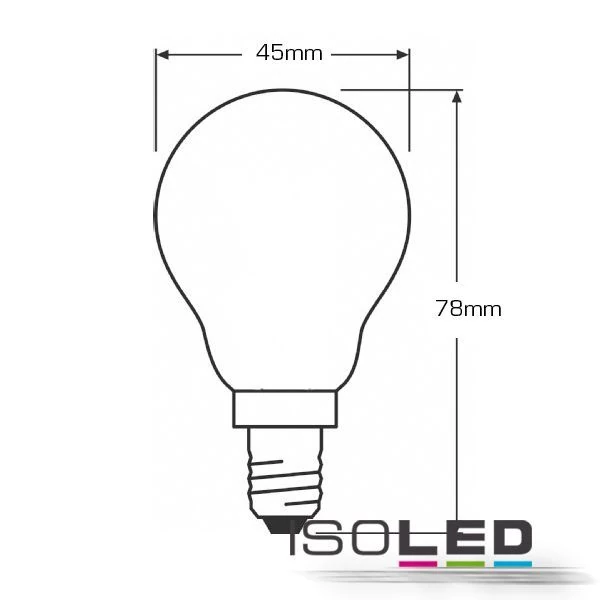 Dimmbare E14 LED Tropfenlampe 4W Skizze