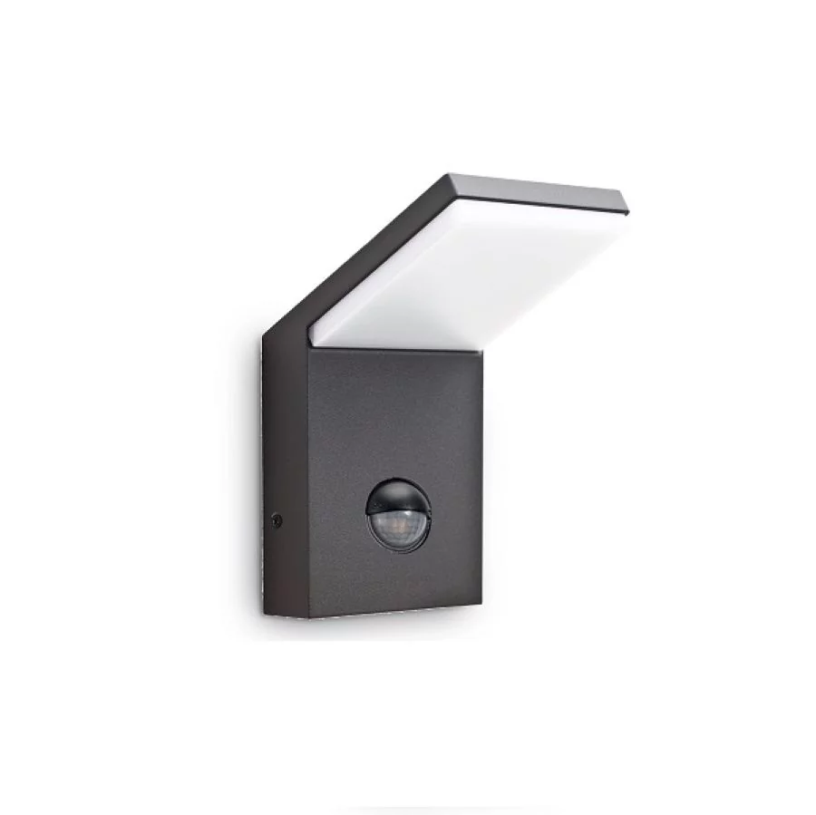 Eckige LED Aussen-Wandleuchte Style AP1 Sensor in anthrazit