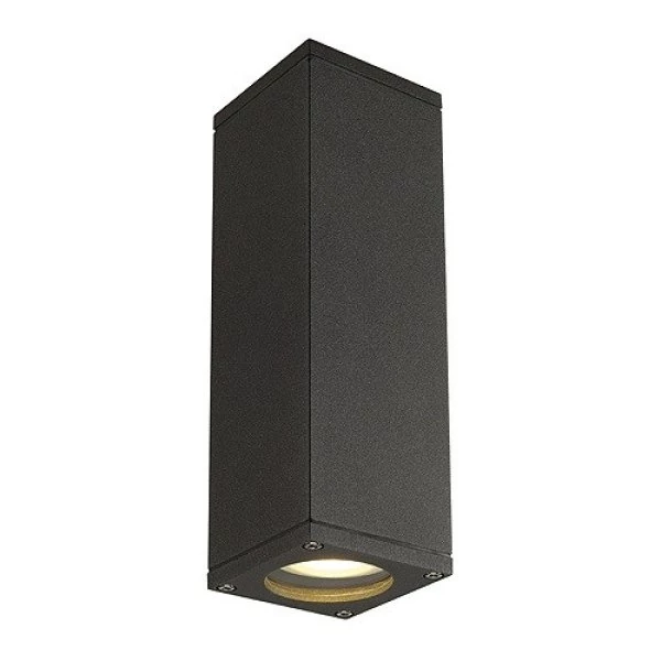 Angular outdoor wall lamp in anthracite