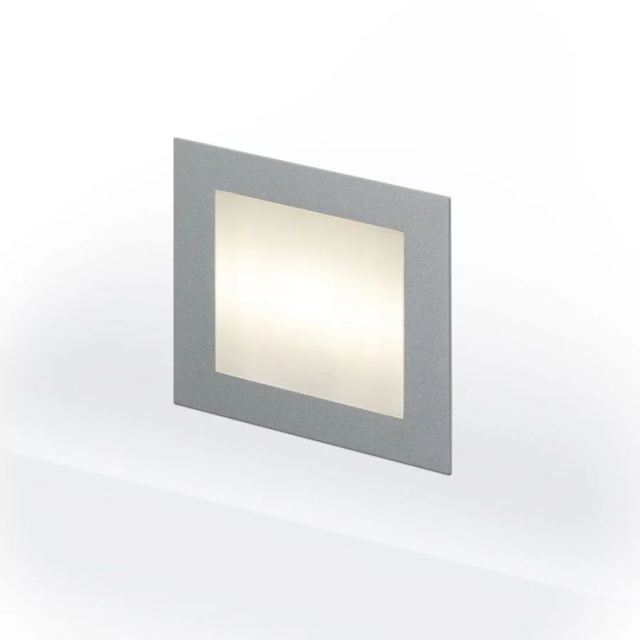 Square LED step lighting Wall 90 in silver-grey