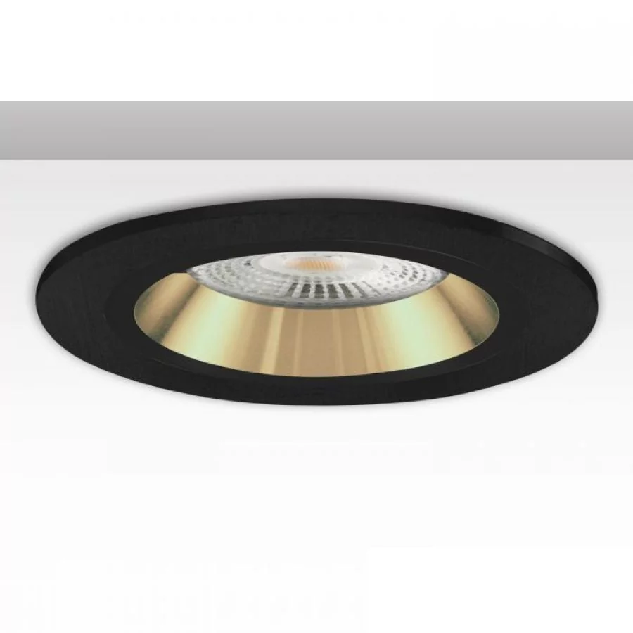 Recessed ceiling spotlight black gold