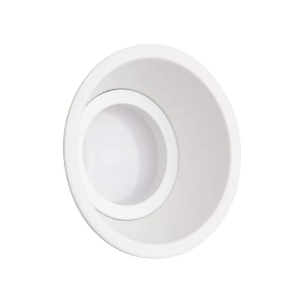 Round recessed spotlight for ceiling installation, color: white