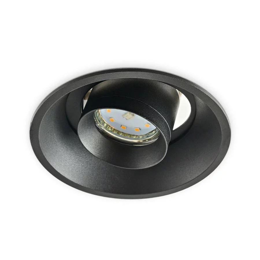 Koma downlight black GU10 tiltable