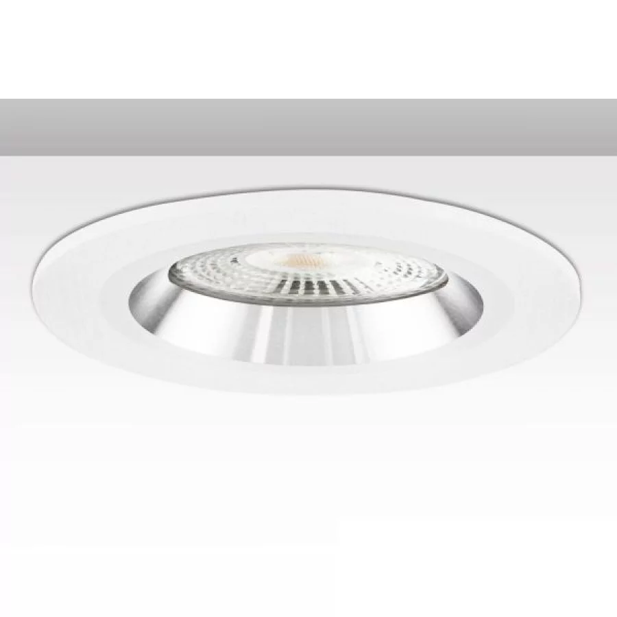 Recessed ceiling spotlight white silver