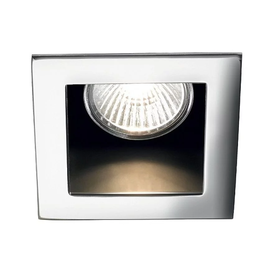 Quadratic recessed spotlight Funky in chrome glossy