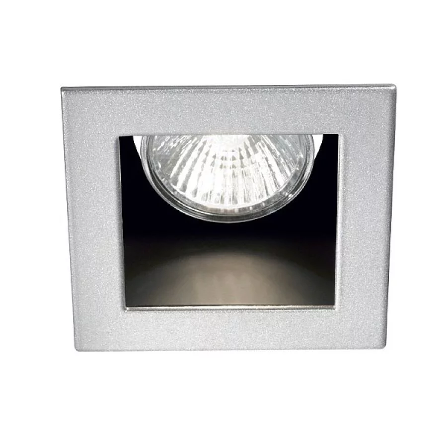 Quadratic recessed spotlight Funky in silver