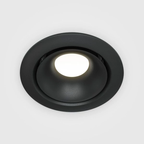 Round ceiling recessed spotlight Yin in black