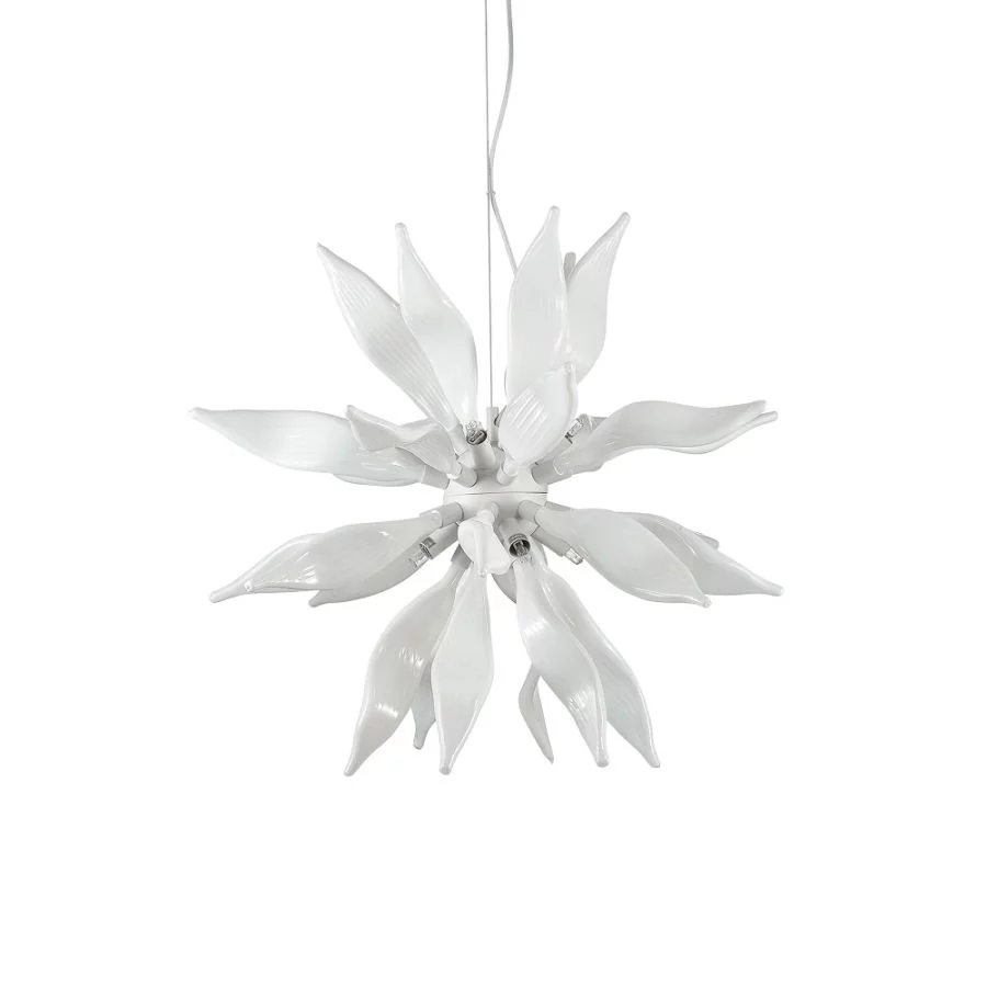 Ideal Lux Leaves pendant lamp glass SP8