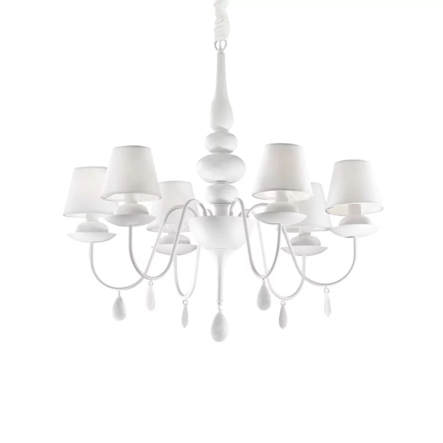 Ideal Lux Blanche chandelier antique SP6