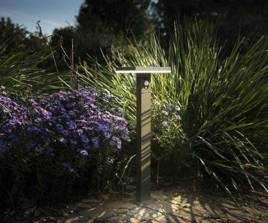 Solar LED pedestal lamp Ariane with sensor 60cm