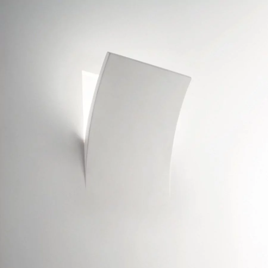 Ideal Lux Foglio plaster recessed wall lamp E14