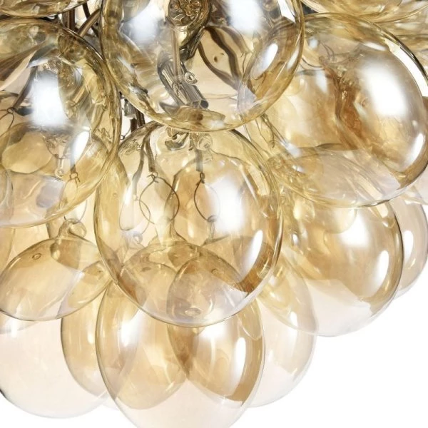 Trauben-Design Leuchte Balbo mit gelben Glaskugeln