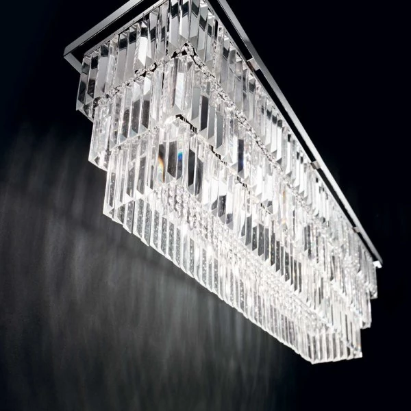Ideal Lux Martinez pendant lamp crystal 83cm