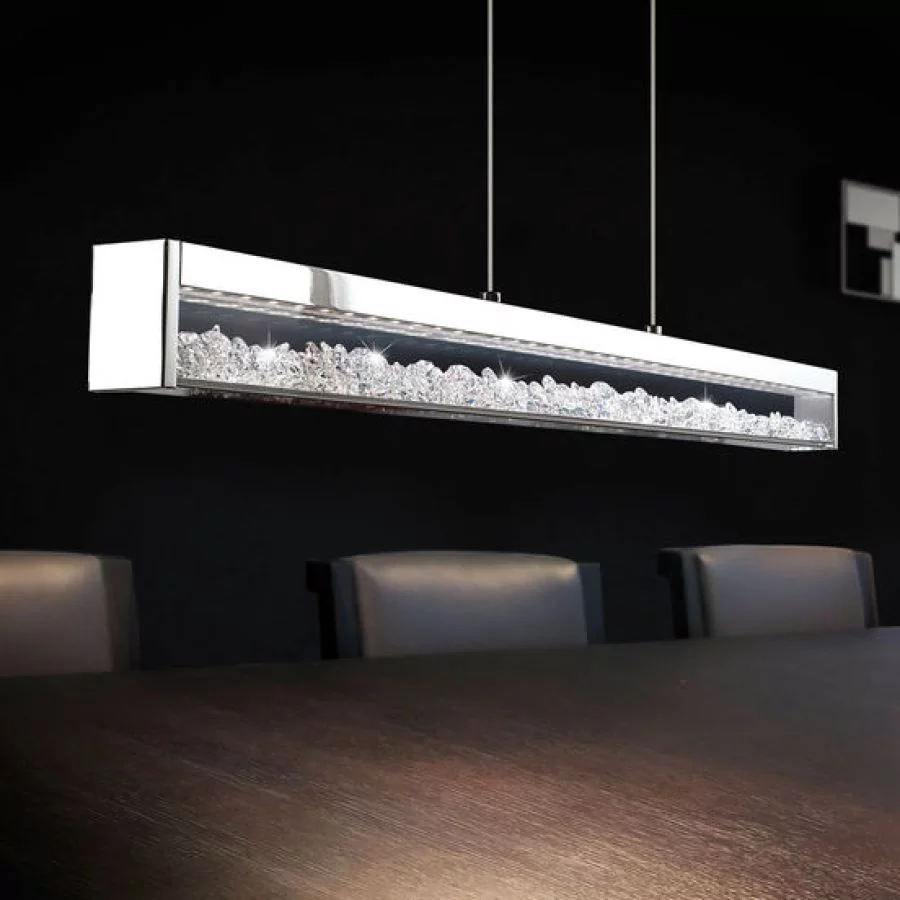 Dimmbare Kristall Pendellampe Cardito mit Weißlichtmischung Dimmbare Kristall Pendellampe Cardito mit Weißlichtmischung