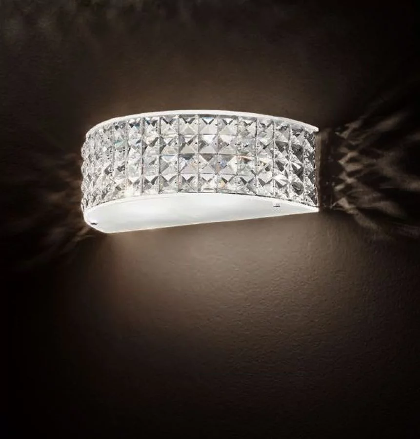 Crystal LED wall lamp Roma Ideal Lux AP2