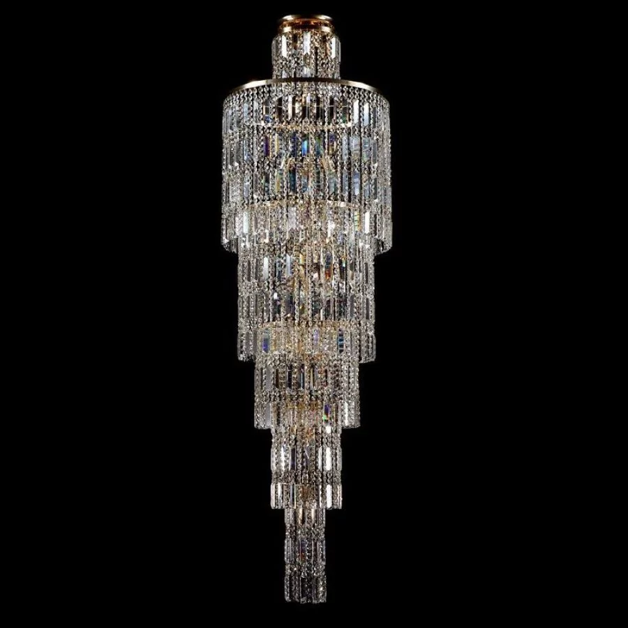 Maytoni Niagara crystal chandelier staircase