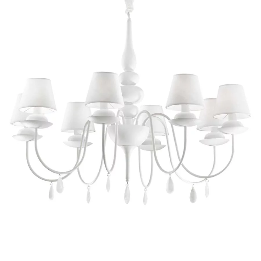 Ideal Lux Blanche chandelier antique SP8