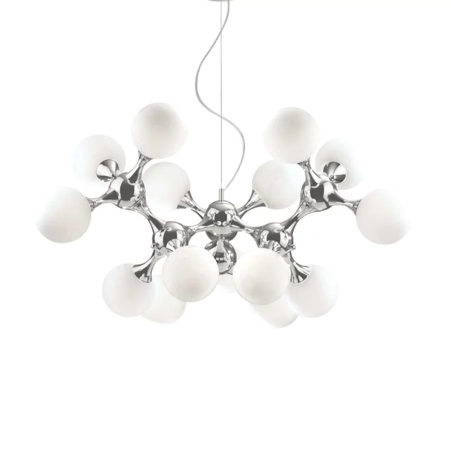 Globe pendant lamp Nodi 15-flames