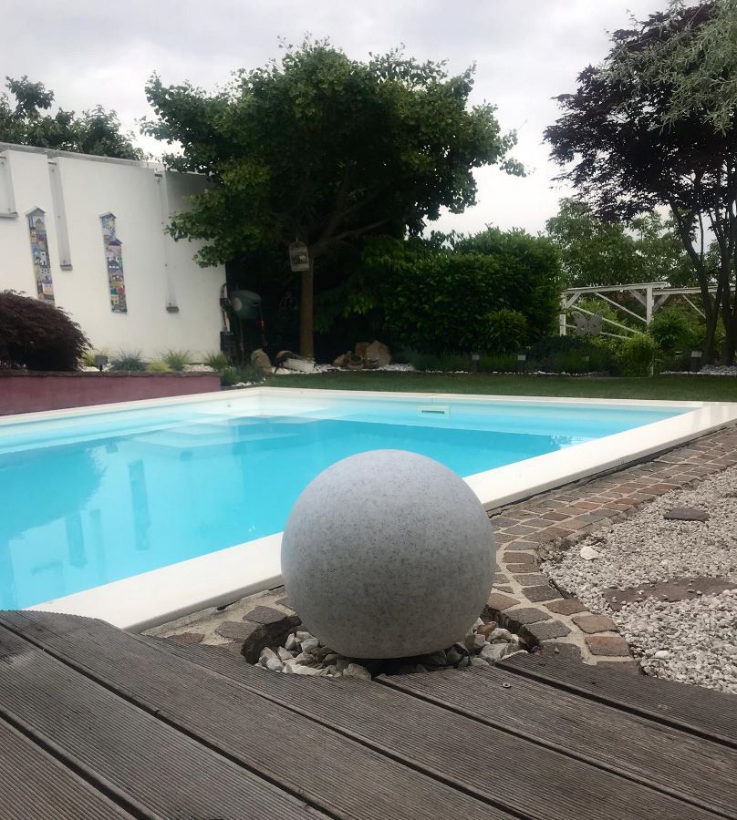 Outdoor lamp light globe Garden Ball grey