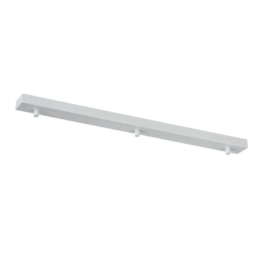 Elongated ceiling canopy Base 3-fold in white