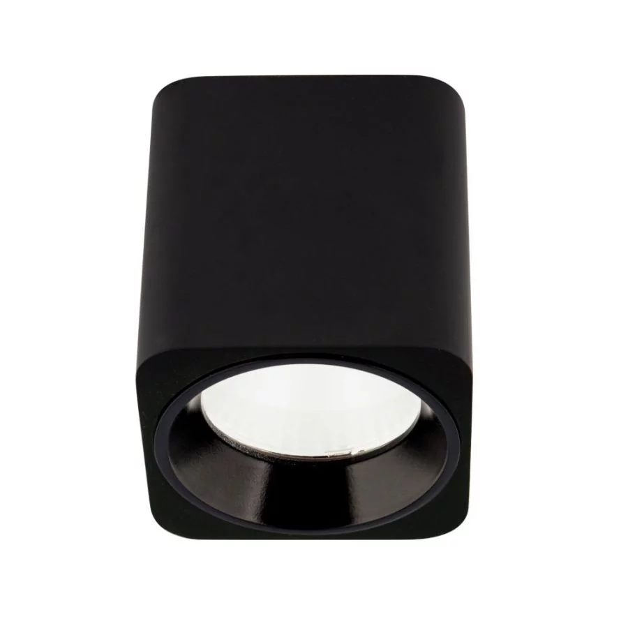 Surface mounted spotlight black