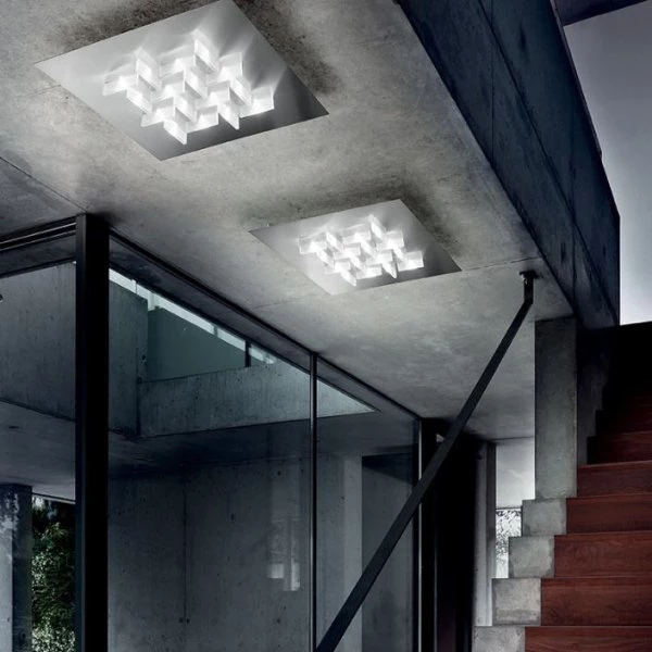 Braga Cristalli LED ceiling lamp PL60 rectangular