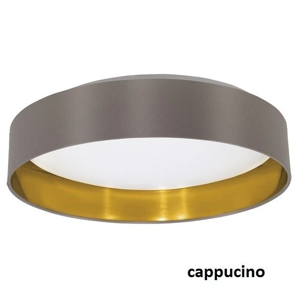 LED Deckenlampe Maserlo mit glänzenden Stoff in cappucino von Eglo