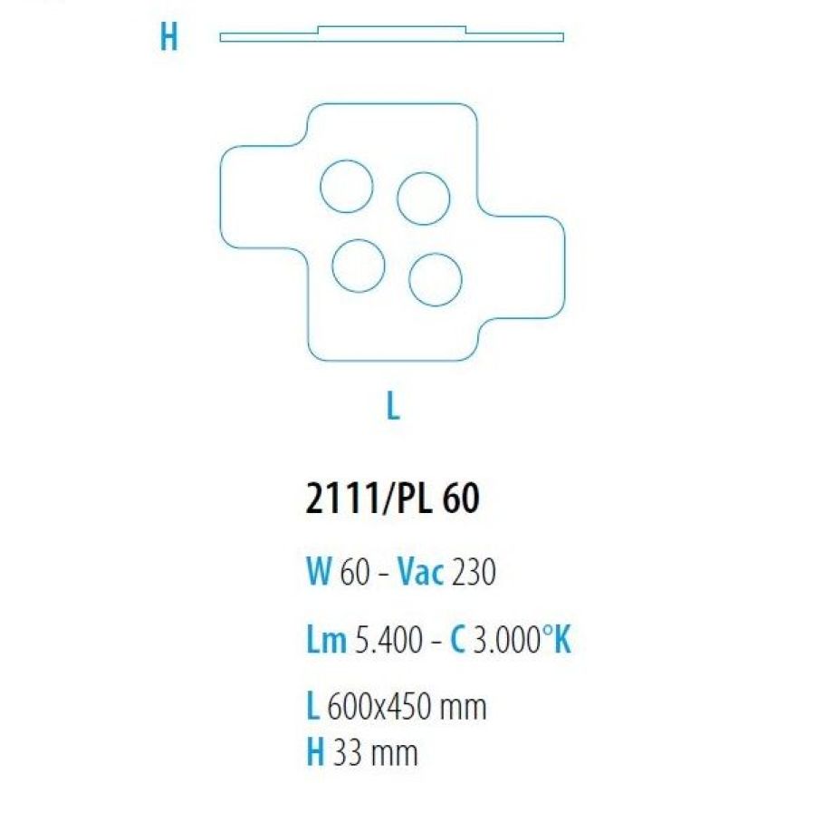 Braga modern LED ceiling lamp Puzzle PL60