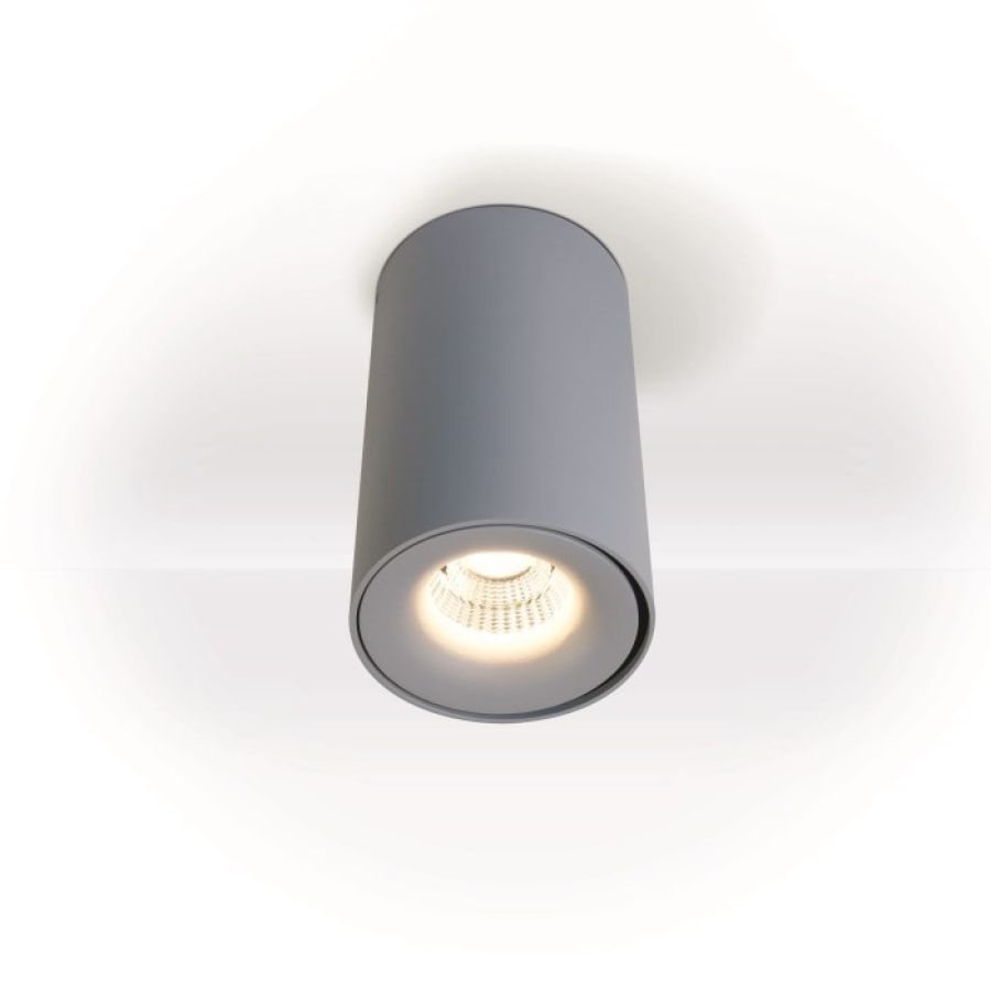 Runder LED Deckenstrahler Dublin von Planlicht in silber