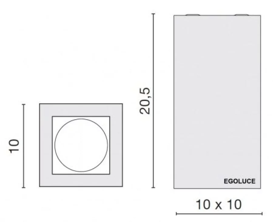 Egoluce spotlight Alea LED E27 alu brushed B-item