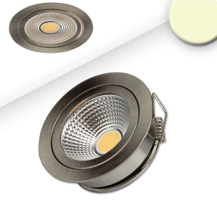 LED recessed spotlight flat 5W nickel 2700K warm white